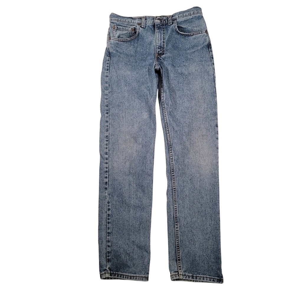 Levis 505 Jeans‎ Vintage 90s Made in USA 32x32 Light Wash Distressed Grunge Zip